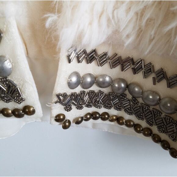 Jessica Simpson Faux Fur Beaded Jacket - Picture 7 of 8